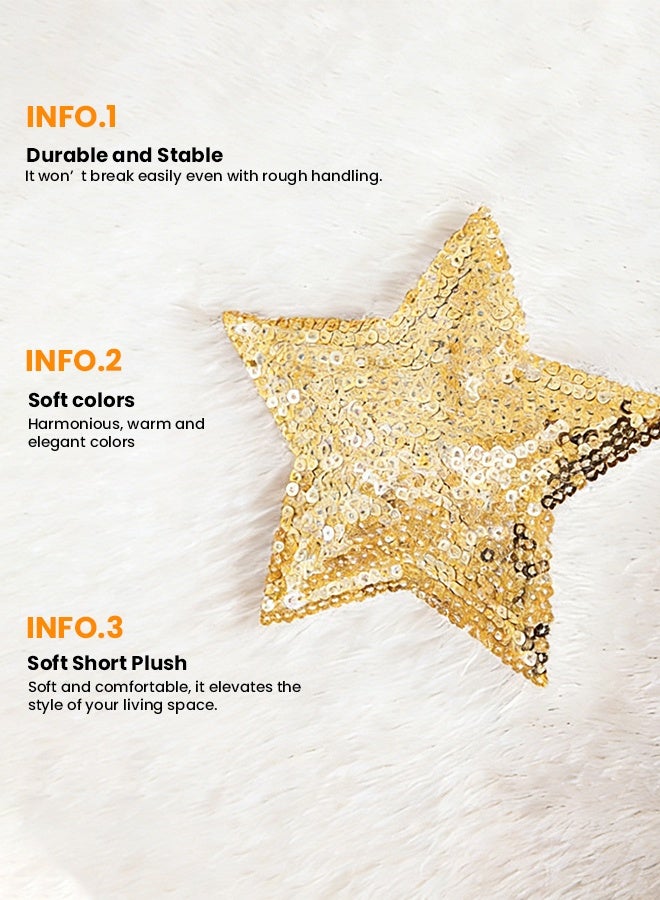 عالية الجودة أغطية وسائد رمضانية منسوجة، مقاس 18×18 بوصة، طقم من قطعتين، بيج اللون، مطرزة، أغطية وسائد رمضانية، أغطية وسائد عيد مبارك، مزينة بزخارف القمر والنجوم، مناسبة للمنزل والأريكة والحديقة - Image 5